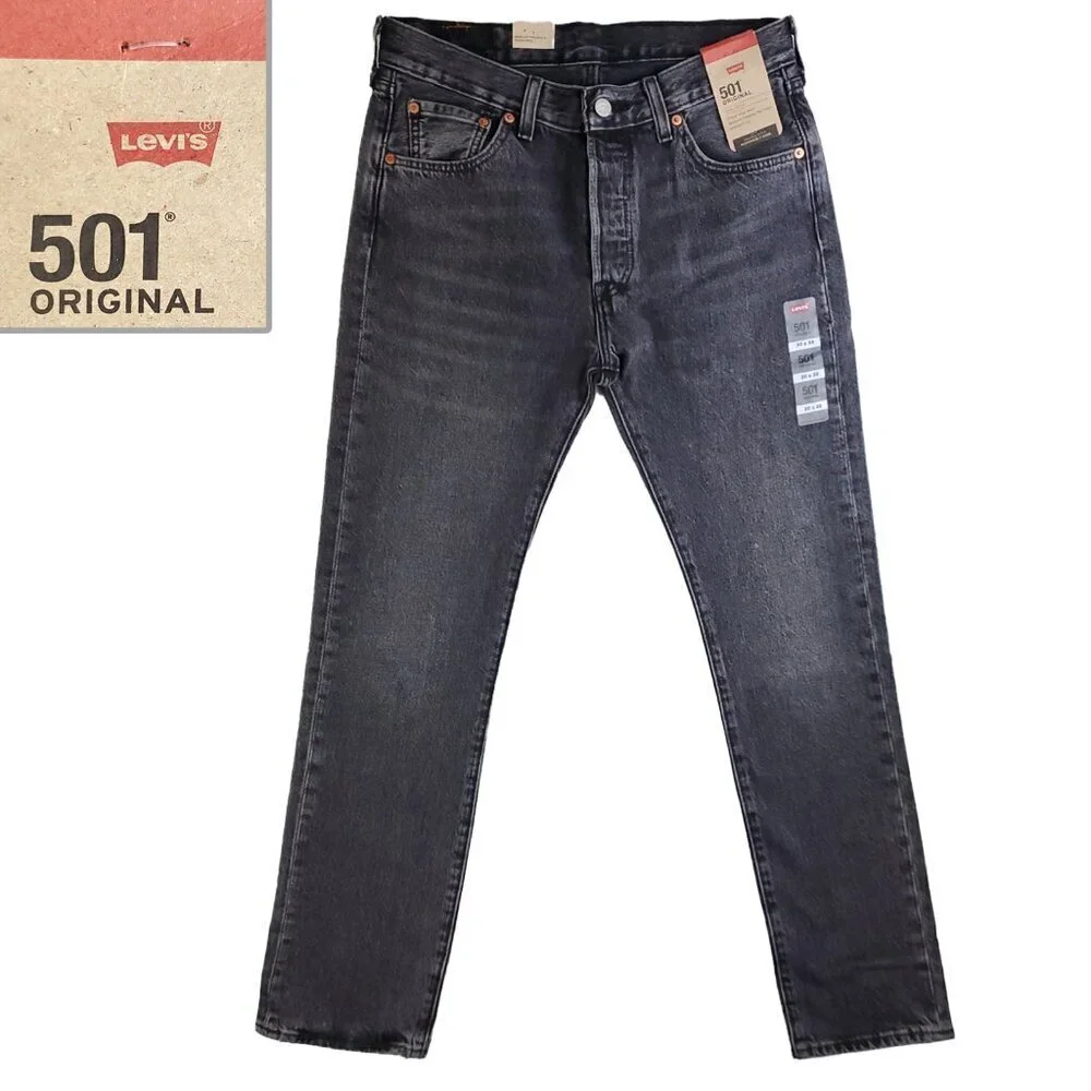 Levi's 501 Original Jeans Button Fly Black Wash Men's 